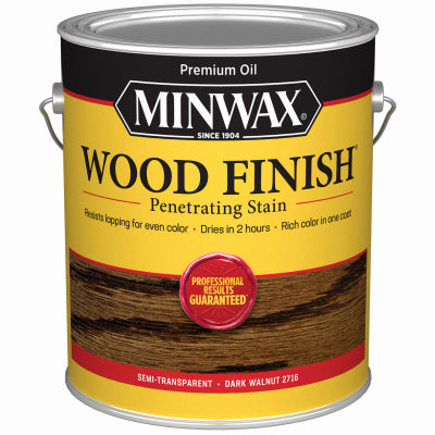 MINWAX, Minwax Wood Finish Semi-Transparent Dark Walnut Oil-Based Penetrating Wood Stain 1 gal (Pack of 2)