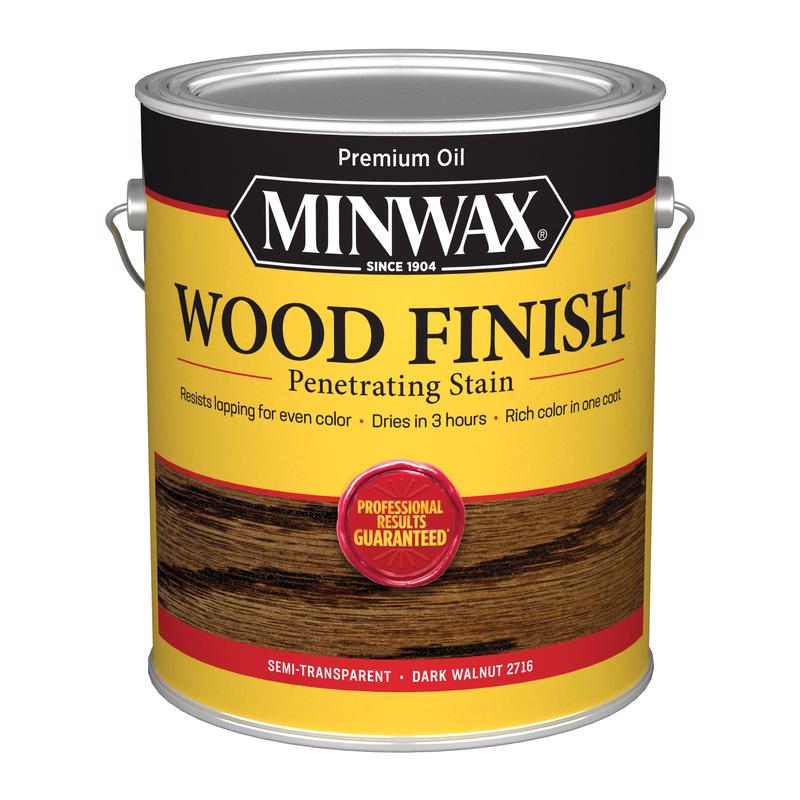 MINWAX, Minwax Wood Finish Semi-Transparent Dark Walnut Oil-Based Wood Stain 1 gal. (Pack of 2)