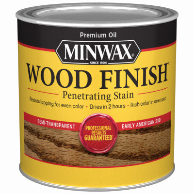 MINWAX, Minwax Wood Finish Semi-Transparent Early American Oil-Based Wood Stain 0.5 pt. (Pack of 4)