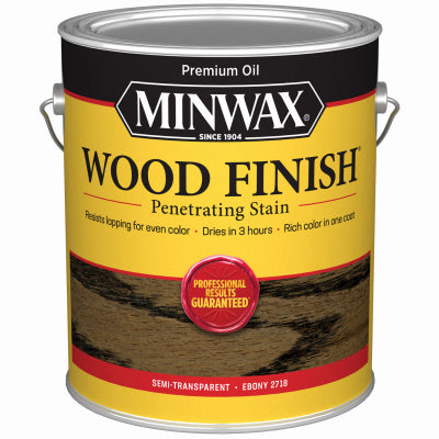 MINWAX, Minwax Wood Finish Semi-Transparent Ebony Oil-Based Oil Wood Stain 1 gal. (Pack of 2)