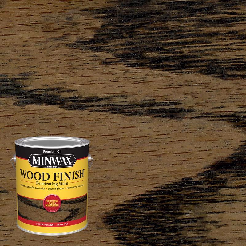 MINWAX, Minwax Wood Finish Semi-Transparent Ebony Oil-Based Oil Wood Stain 1 gal. (Pack of 2)