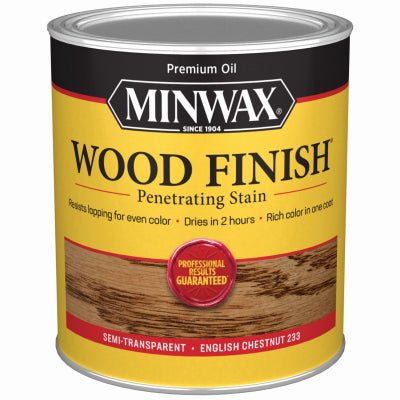 MINWAX, Minwax Wood Finish Semi-Transparent English Chestnut Oil-Based Oil Wood Stain 1 qt. (Pack of 4)