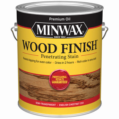 MINWAX, Minwax Wood Finish Semi-Transparent English Chestnut Oil-Based Penetrating Stain 1 gal (Pack of 2)