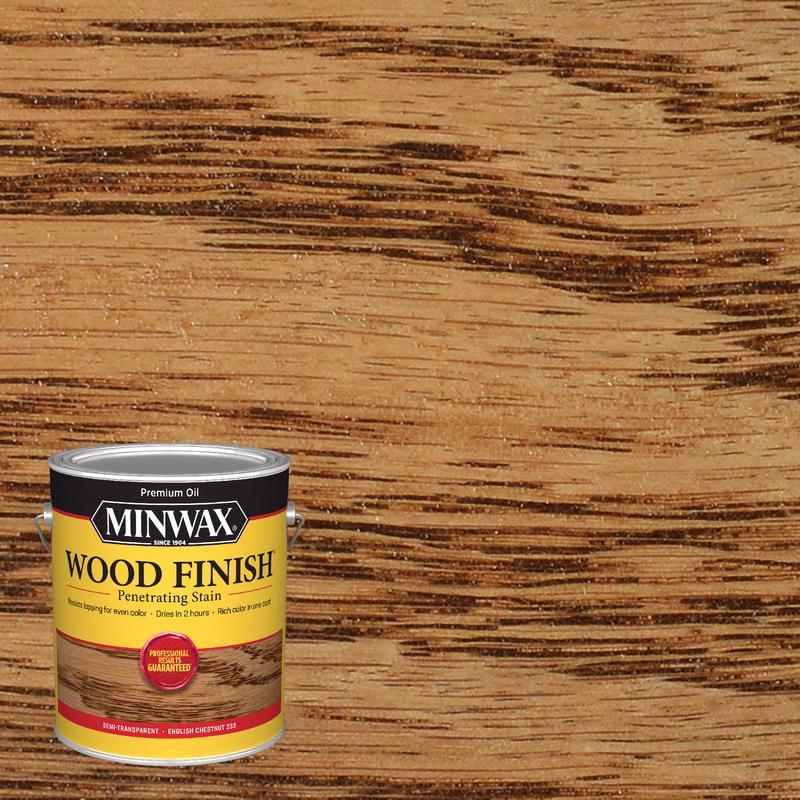 MINWAX, Minwax Wood Finish Semi-Transparent English Chestnut Oil-Based Penetrating Stain 1 gal (Pack of 2)