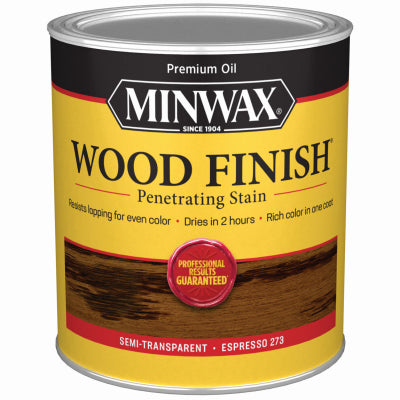 MINWAX, Minwax Wood Finish Semi-Transparent Espresso Oil-Based Oil Wood Stain 1 qt. (Pack of 4)