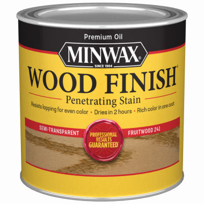 MINWAX, Minwax Wood Finish Semi-Transparent Fruitwood Oil-Based Wood Stain 0.5 Pt.