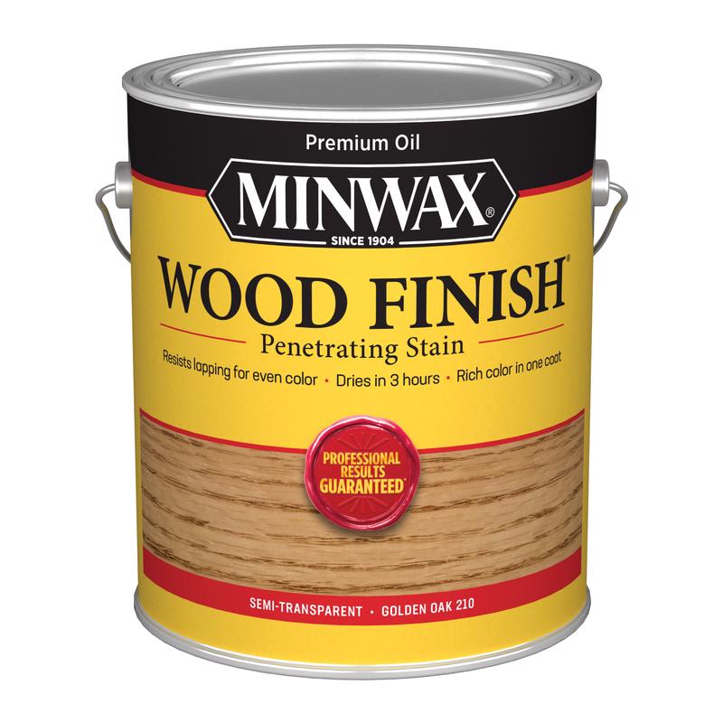 MINWAX, Minwax Wood Finish Semi-Transparent Golden Oak Oil-Based Wood Stain 1 gal. (Pack of 2)