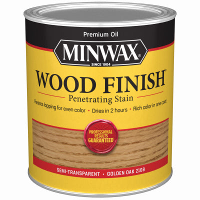 MINWAX, Minwax Wood Finish Semi-Transparent Golden Oak Oil-Based Wood Stain 1 qt. (Pack of 4)