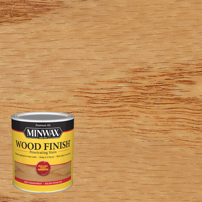 MINWAX, Minwax Wood Finish Semi-Transparent Golden Pecan Oil-Based Wood Stain 1 qt. (Pack of 4)