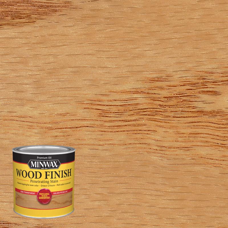 MINWAX, Minwax Wood Finish Semi-Transparent Golden Pecan Oil-Based Wood Stain 1/2 pt. (Pack of 4)