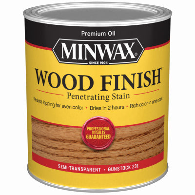 MINWAX, Minwax Wood Finish Semi-Transparent Gunstock Oil-Based Oil Wood Stain 1 qt. (Pack of 4)