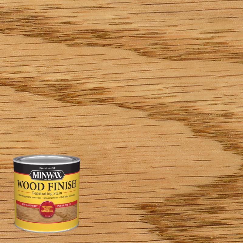 MINWAX, Minwax Wood Finish Semi-Transparent Ipswich Pine Oil-Based Wood Stain 0.5 pt. (Pack of 4)