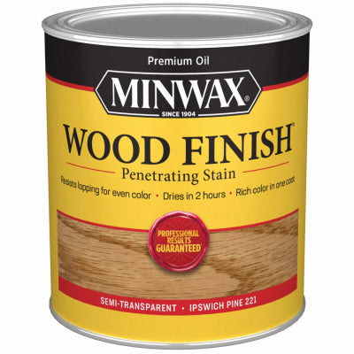 MINWAX, Minwax Wood Finish Semi-Transparent Ipswich Pine Oil-Based Wood Stain 1 qt. (Pack of 4)