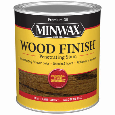 MINWAX, Minwax Wood Finish Semi-Transparent Jacobean Oil-Based Oil Stain 1 qt. (Pack of 4)