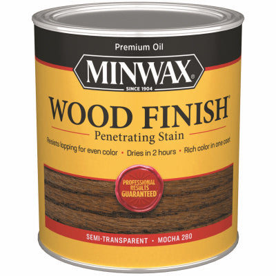 MINWAX, Minwax Wood Finish Semi-Transparent Mocha Oil-Based Penetrating Wood Stain 1 qt (Pack of 4)