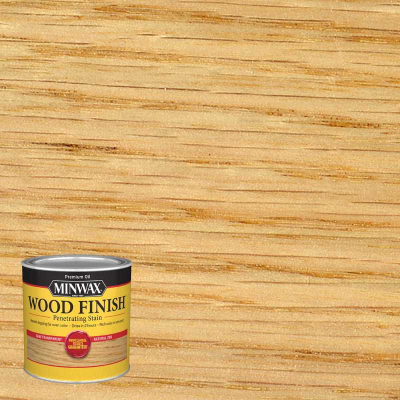 MINWAX, Minwax Wood Finish Semi-Transparent Natural Oil-Based Wood Stain 0.5 pt. (Pack of 4)