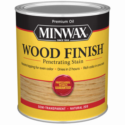 MINWAX, Minwax Wood Finish Semi-Transparent Natural Oil-Based Wood Stain 1 qt. (Pack of 4)