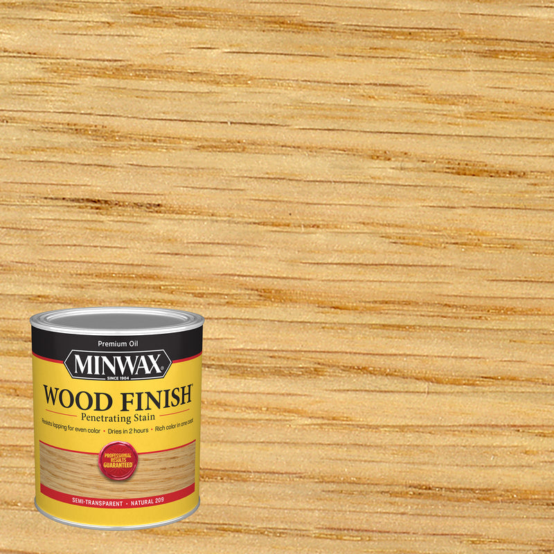 MINWAX, Minwax Wood Finish Semi-Transparent Natural Oil-Based Wood Stain 1 qt. (Pack of 4)