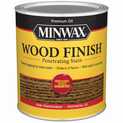 MINWAX, Minwax Wood Finish Semi-Transparent Provincial Oil-Based Wood Stain 1 qt. (Pack of 4)