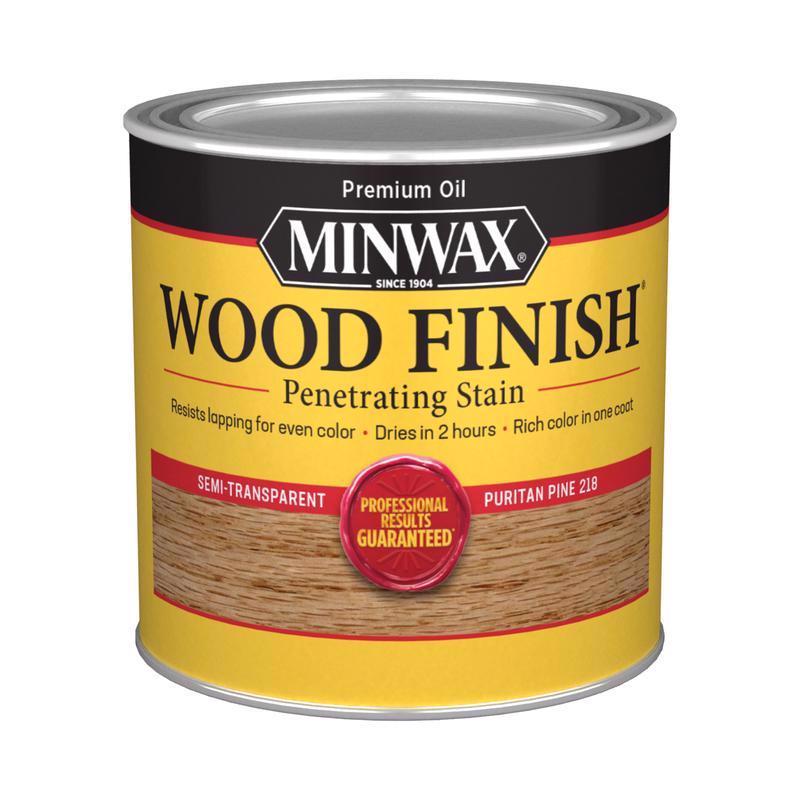 MINWAX, Minwax Wood Finish Semi-Transparent Puritan Pine Oil-Based Wood Stain 0.5 pt. (Pack of 4)