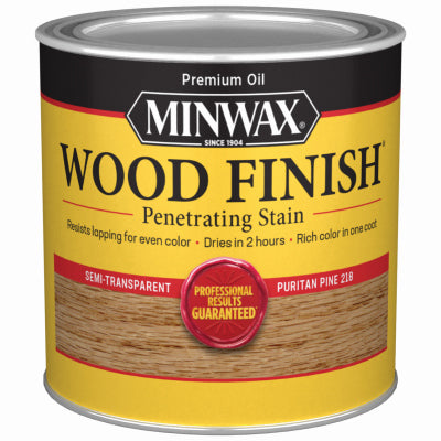 MINWAX, Minwax Wood Finish Semi-Transparent Puritan Pine Oil-Based Wood Stain 0.5 pt. (Pack of 4)