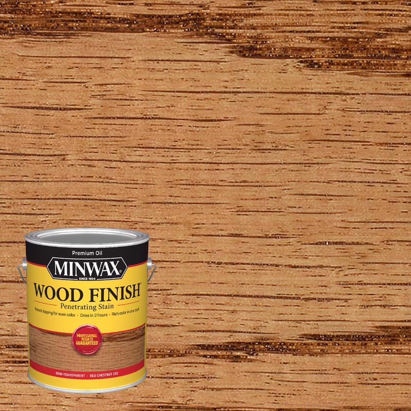 MINWAX, Minwax Wood Finish Semi-Transparent Red Chestnut Oil-Based Penetrating Stain 1 gal (Pack of 2)