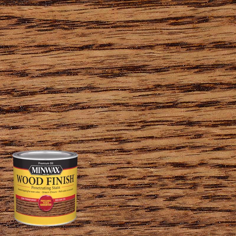 MINWAX, Minwax Wood Finish Semi-Transparent Red Oak Oil-Based Wood Stain 1/2 pt. (Pack of 4)