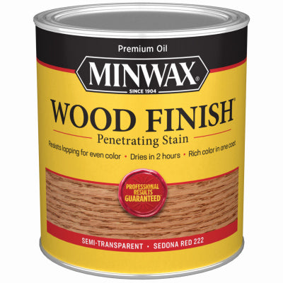 MINWAX, Minwax Wood Finish Semi-Transparent Sedona Red Oil-Based Oil Wood Stain 1 qt. (Pack of 4)