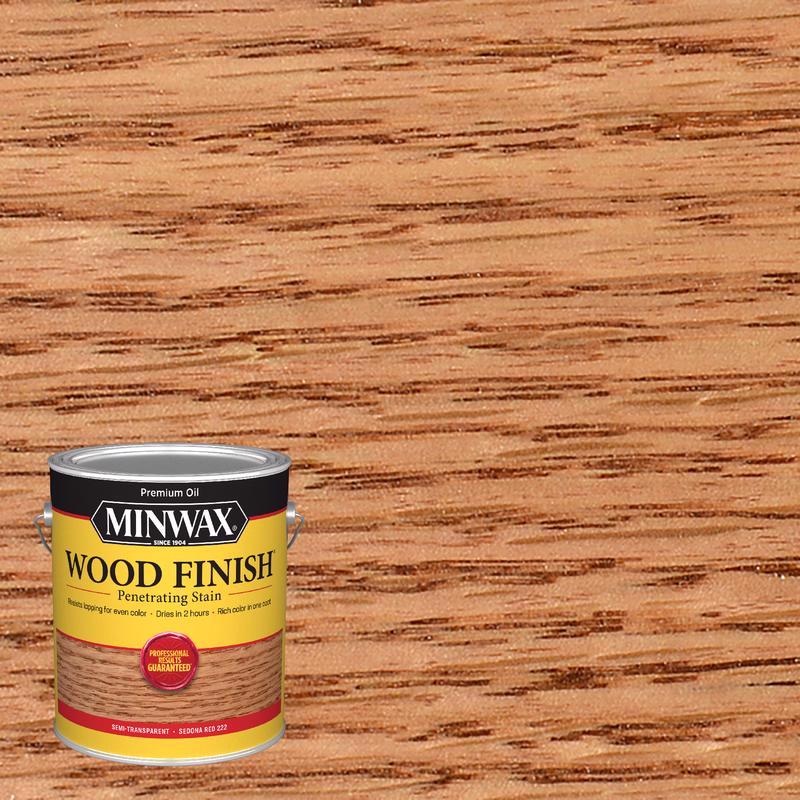 MINWAX, Minwax Wood Finish Semi-Transparent Sedona Red Oil-Based Penetrating Wood Stain 1 gal (Pack of 2).