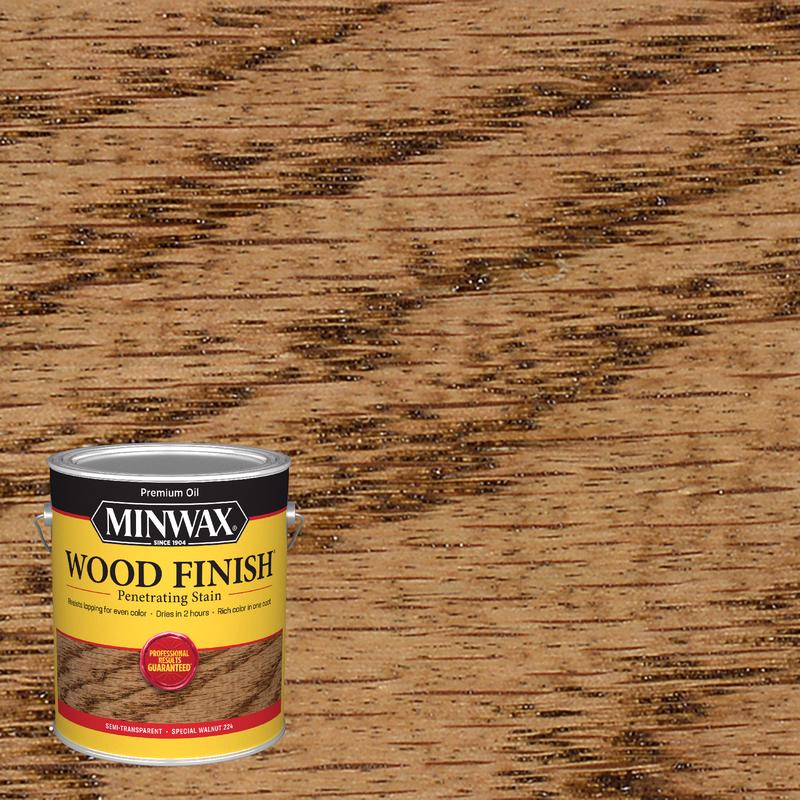 MINWAX, Minwax Wood Finish Semi-Transparent Special Walnut Oil-Based Penetrating Wood Stain 1 gal (Pack of 2)