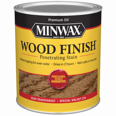 MINWAX, Minwax Wood Finish Semi-Transparent Special Walnut Oil-Based Stain 1 qt. (Pack of 4)