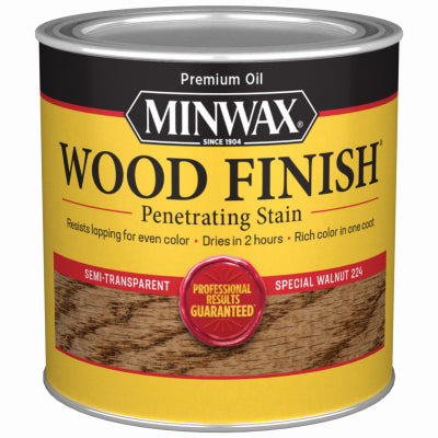 MINWAX, Minwax Wood Finish Semi-Transparent Special Walnut Oil-Based Wood Stain 0.5 pt. (Pack of 4)