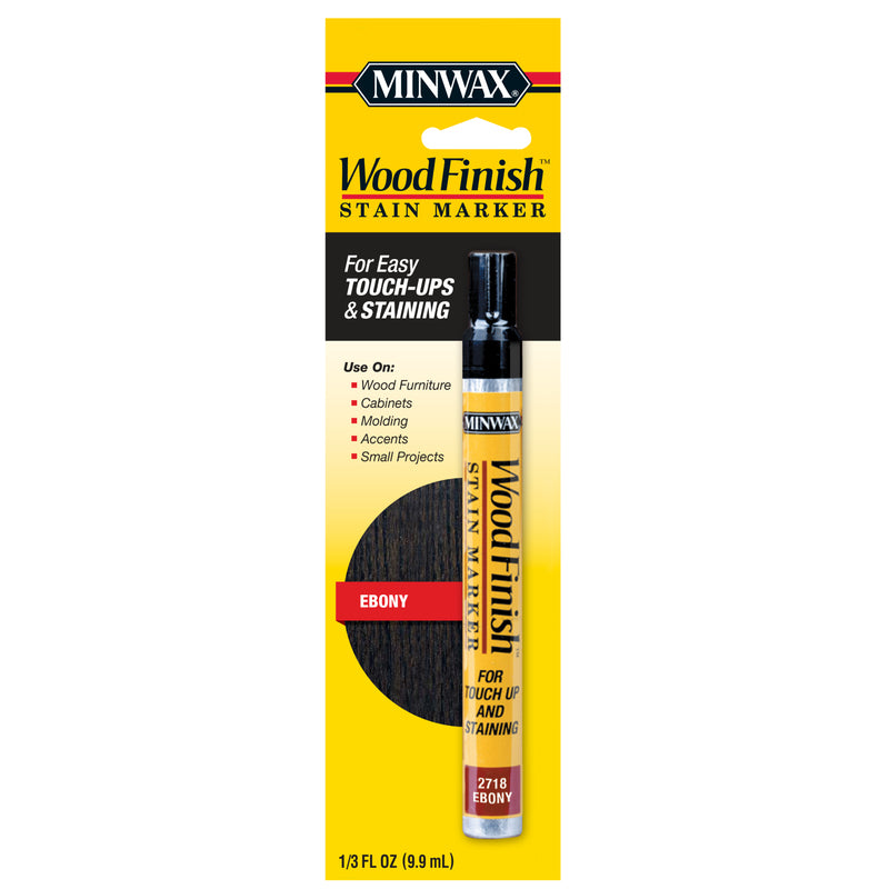 MINWAX, Minwax Wood Finish Stain Marker Semi-Transparent Ebony Oil-Based Stain Marker 0.33 oz