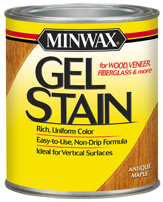 MINWAX, Minwax Wood Finish Transparent Low Luster Antique Maple Oil-Based Gel Stain 1 Qt.