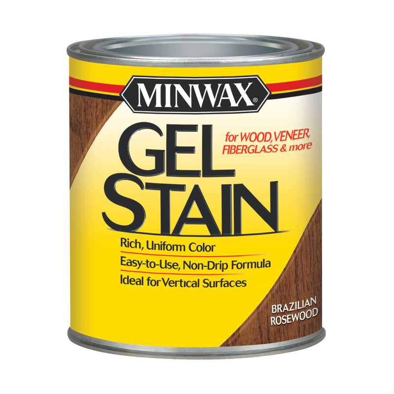 MINWAX, Minwax Wood Finish Transparent Low Luster Brazilian Rosewood Oil-Based Gel Stain 1 Qt.