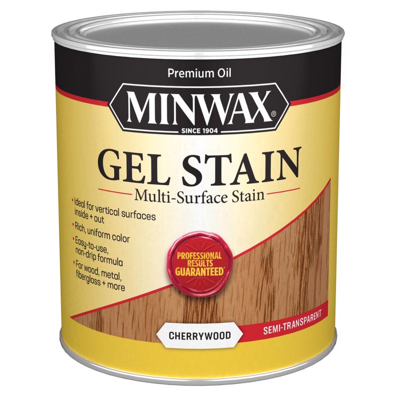 MINWAX, Minwax Wood Finish Transparent Low Luster Cherrywood Oil-Based Gel Stain 1 Qt.