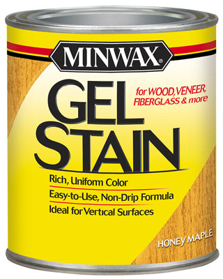 MINWAX, Minwax Wood Finish Transparent Low Luster Honey Maple Oil-Based Gel Stain 1 Qt.