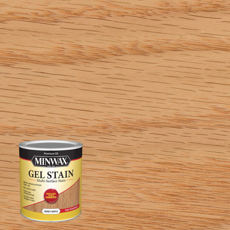 MINWAX, Minwax Wood Finish Transparent Low Luster Honey Maple Oil-Based Gel Stain 1 Qt.