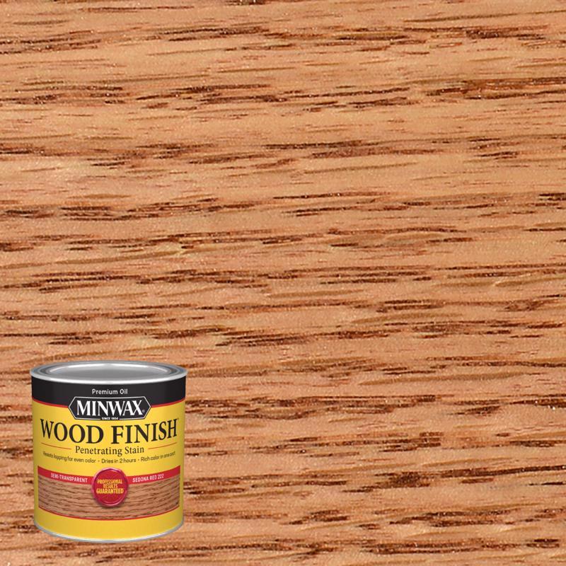 MINWAX, Minwax Wood Finish Transparent Sedona Red Oil-Based Wood Stain 0.5 pt. (Pack of 4)