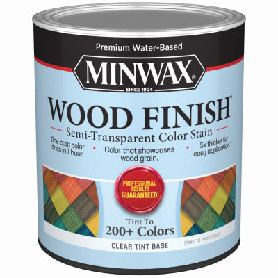 MINWAX, Minwax Wood Finish Water-Based Semi-Transparent Clear Tint Base Water-Based Wood Stain 1 qt (Pack of 4)