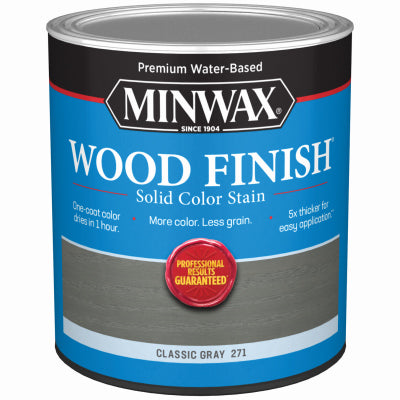MINWAX, Minwax Wood Finish Water-Based Solid Classic Gray Water-Based Wood Stain 1 qt (Pack of 4)