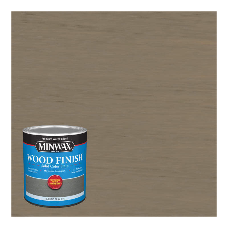 MINWAX, Minwax Wood Finish Water-Based Solid Classic Gray Water-Based Wood Stain 1 qt (Pack of 4)