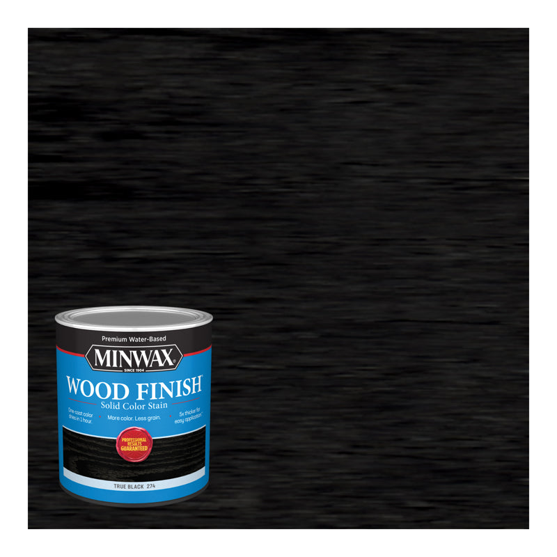 MINWAX, Minwax Wood Finish Water-Based Solid True Black Water-Based Wood Stain 1 qt (Pack of 4)