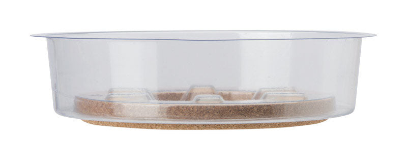 LUNAR ACQUISITION CORP, Miracle-Gro 1.5 in. H X 10 in. D Cork/Plastic Hybrid Plant Saucer Clear (Pack of 24).