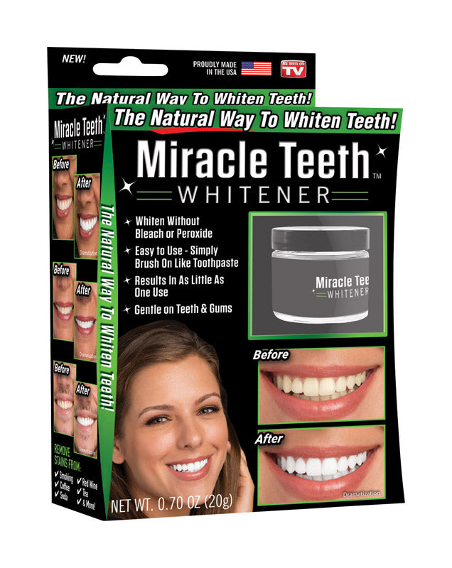 Ontel Products Corp, Miracle Teeth Charcoal Whitener 0.7 oz 1 pk