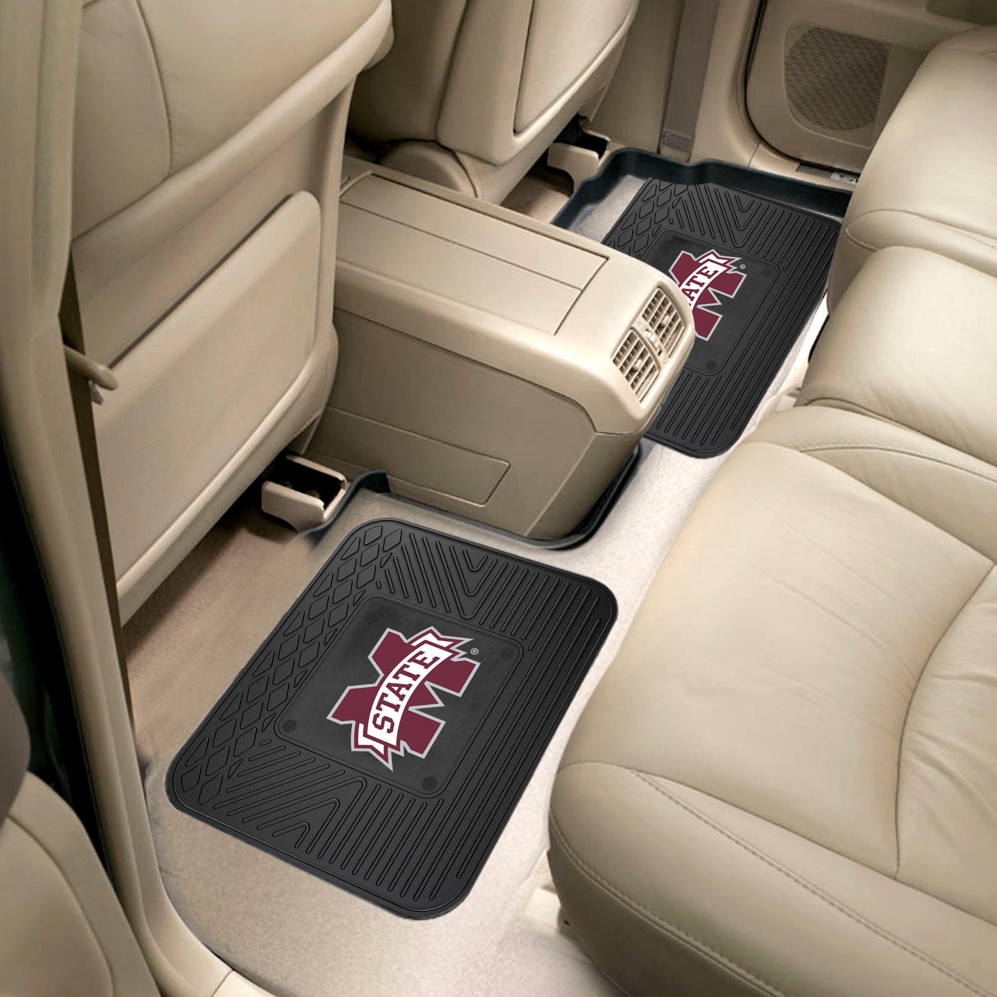 FANMATS, Mississippi State University Back Seat Car Mats - 2 Piece Set