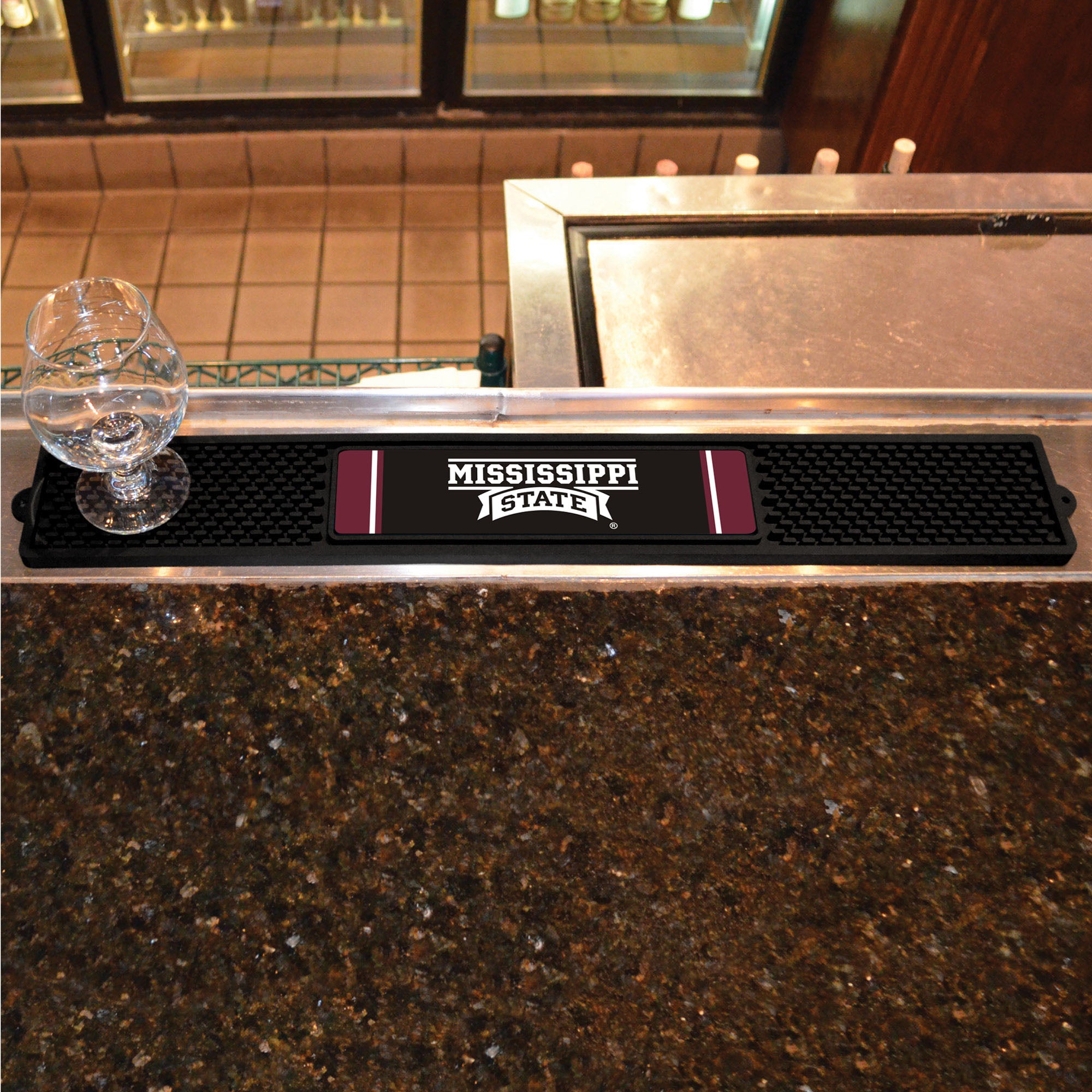 FANMATS, Mississippi State University Bar Mat - 3.25in. x 24in.