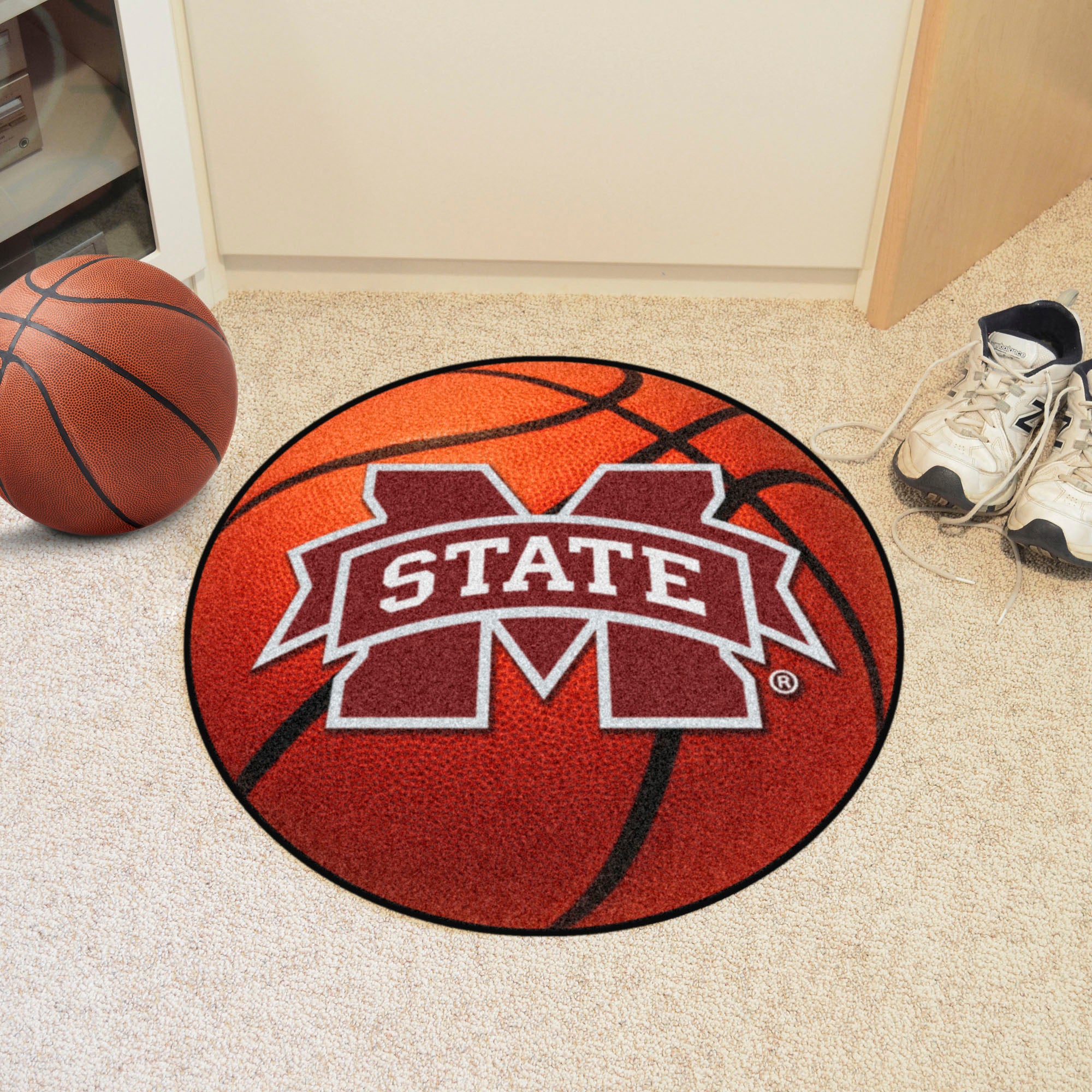 FANMATS, Mississippi State University Basketball Rug - 27in. Diameter
