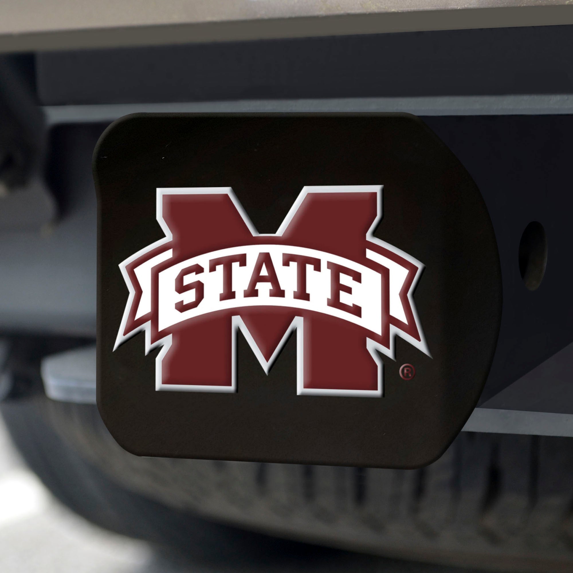 FANMATS, Mississippi State University Black Metal Hitch Cover - 3D Color Emblem