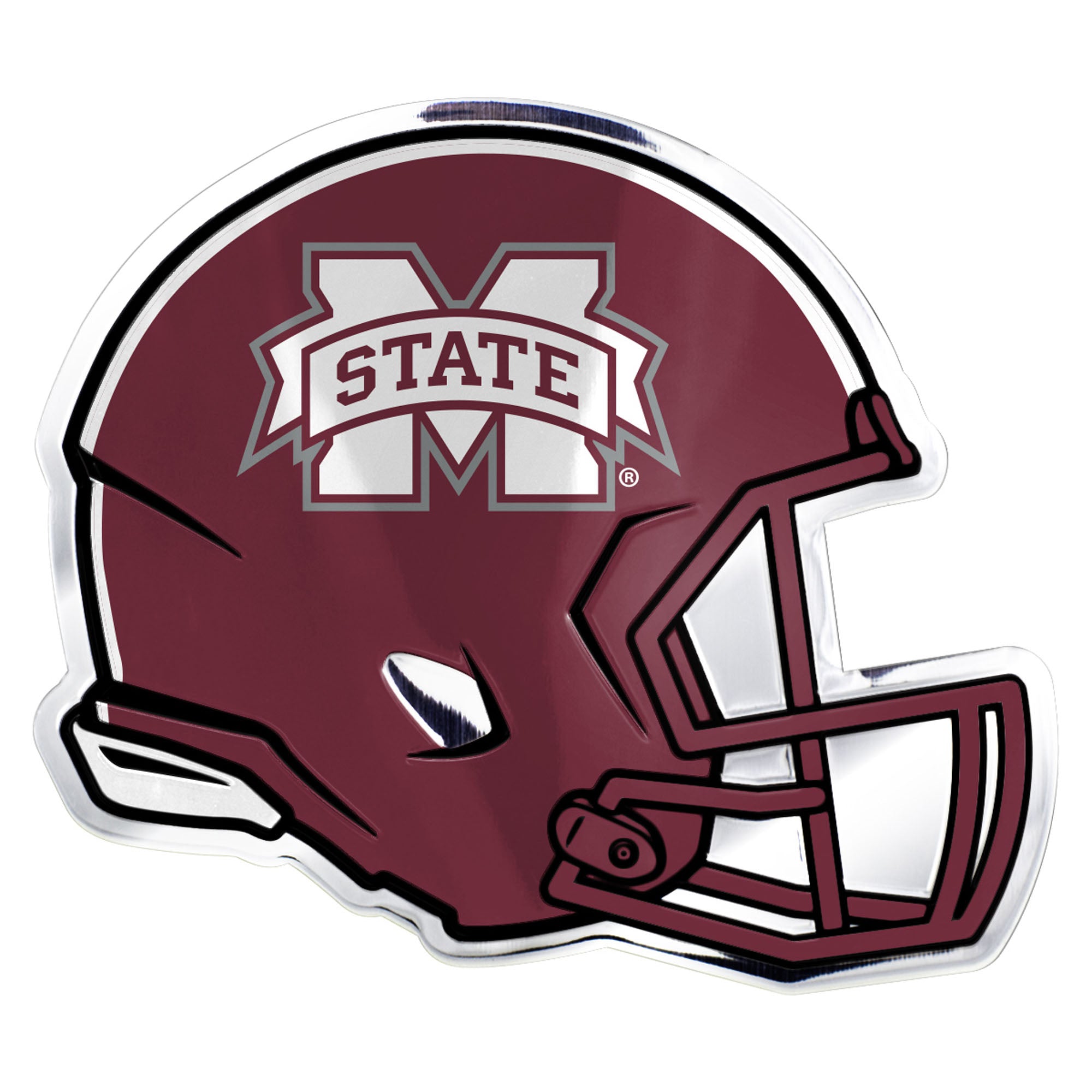 FANMATS, Mississippi State University Heavy Duty Aluminium Helmet Emblem